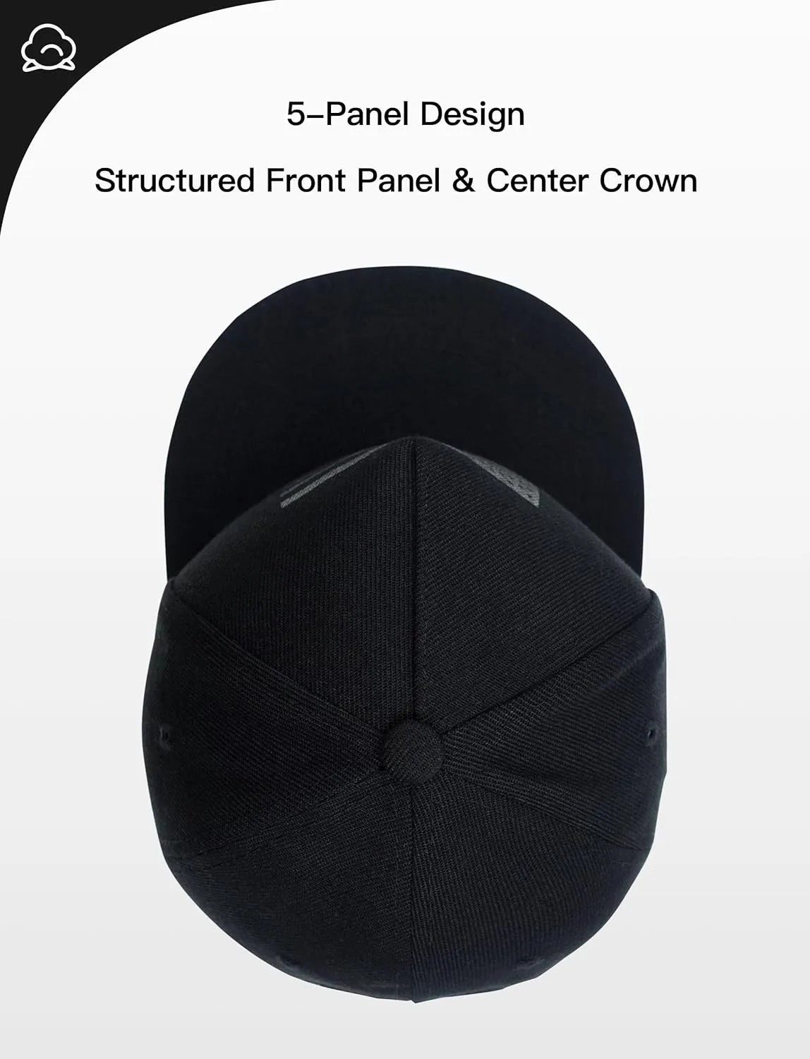 Black American Flag Hat for Men&Women, Flat&Wide Brim Fitted Hats for Men, Snapback Hats for Men with Necklace