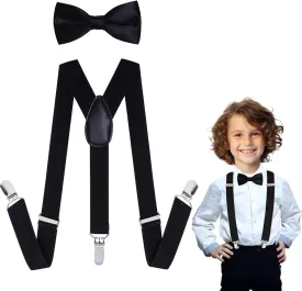 Bow Ties for Boys,Suspenders for Boys,Toddler Suspenders,Kids Bow Tie,Boys Suspenders and Bow Tie Set