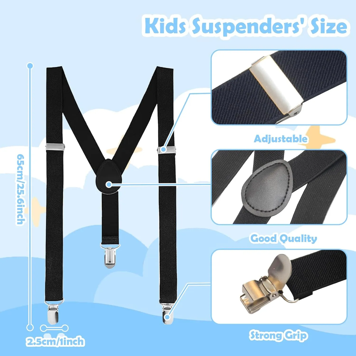 Bow Ties for Boys,Suspenders for Boys,Toddler Suspenders,Kids Bow Tie,Boys Suspenders and Bow Tie Set