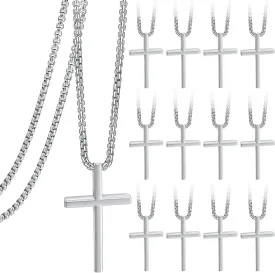 Bulk Stainless Steel Cross Necklace for Men Gifts Christian Gift Cross Necklace Pendant