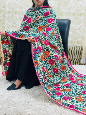 Design 12 - Enchanting Super Georgette Dupatta with Handwork Embellishments