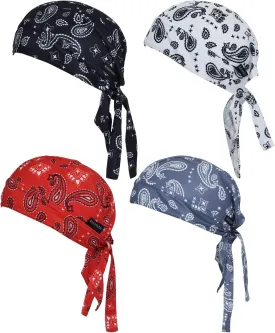 Do Rags Cycling Caps Helmet Liner Doo Rag Motorcycle Bandana Hat Sweat Liner Skull Caps Dew Rags for Men and Women