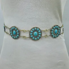 Handmade Tribal Turquoise Belly Dance Belt