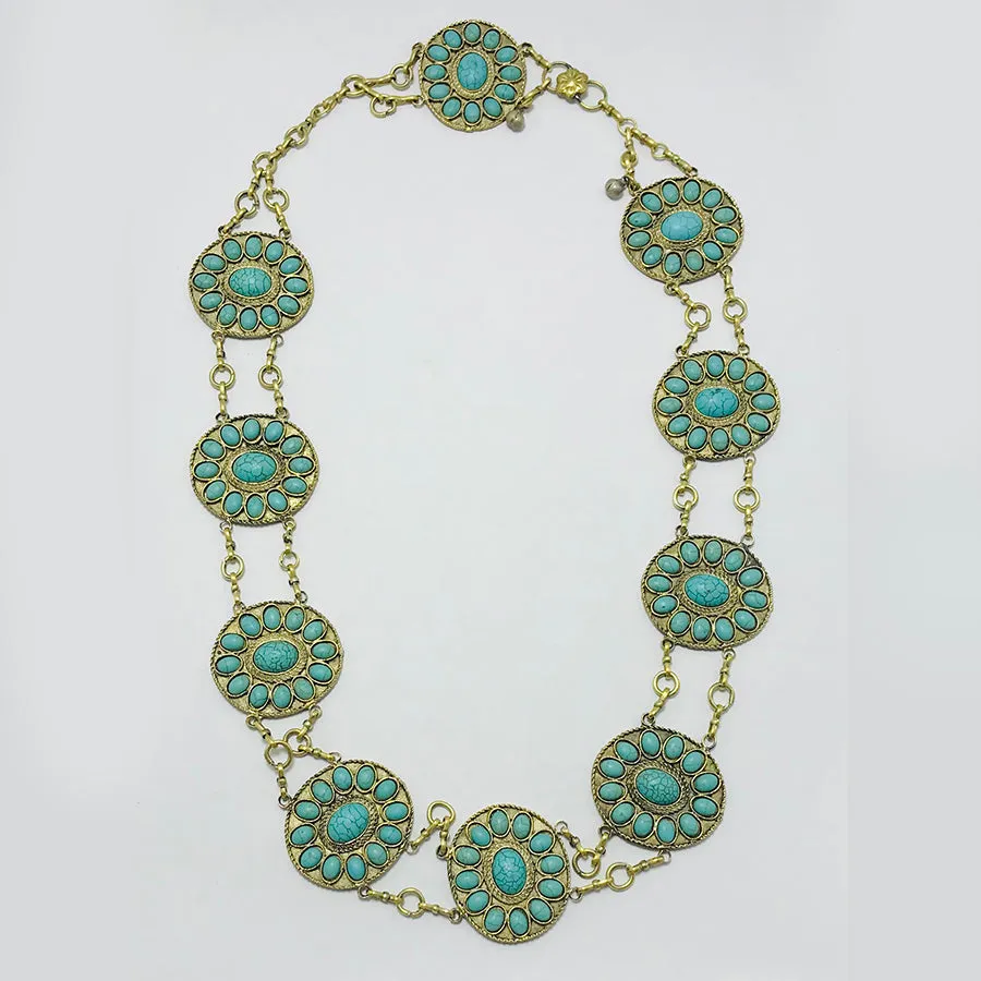 Handmade Tribal Turquoise Belly Dance Belt