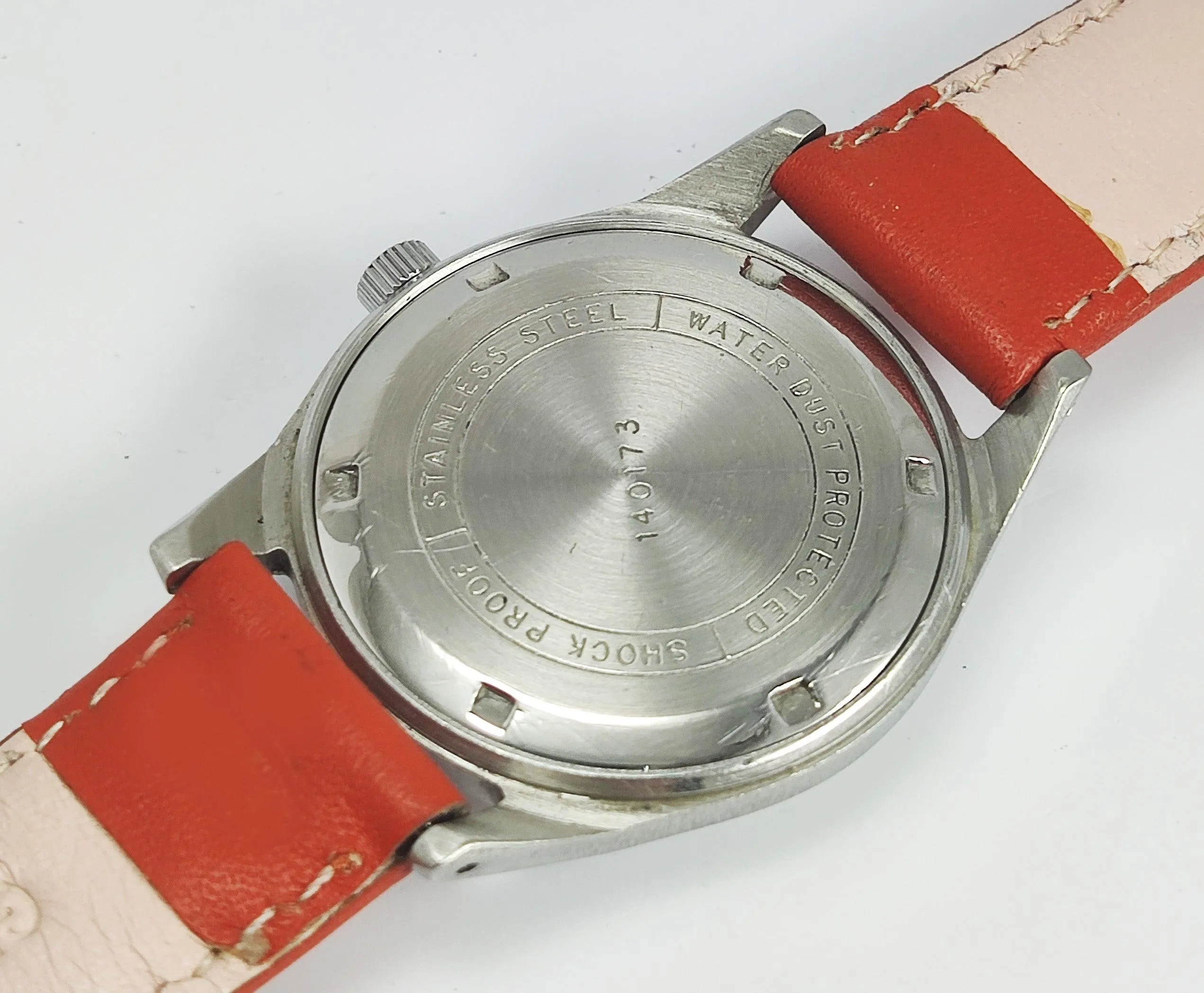 HMT Janata Para Shock 17 Jewels White Dial Radium Hands Mechanical Hand winding Men's Wrist Watch