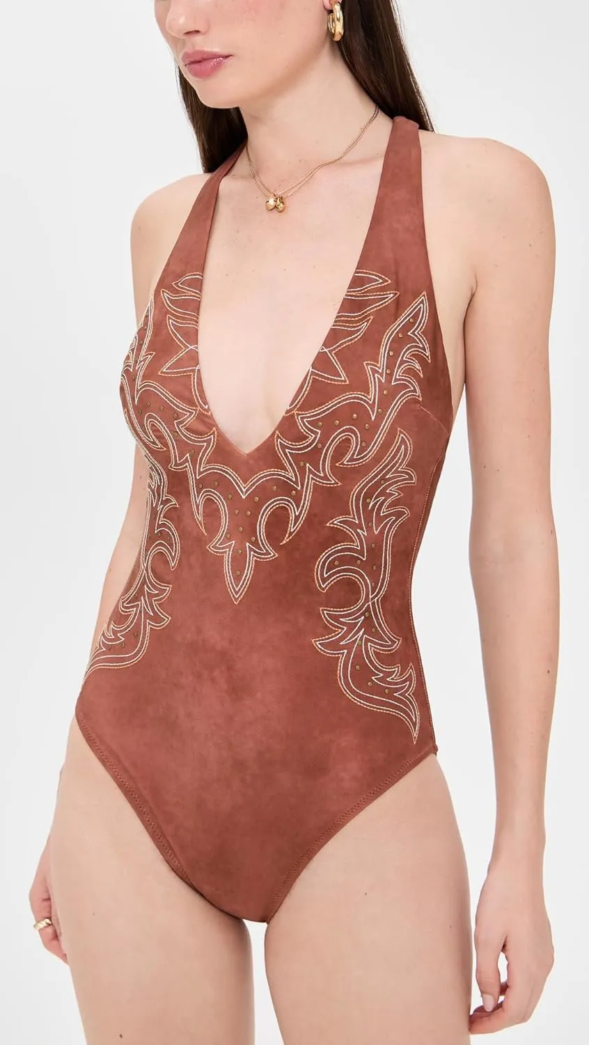 L'AGENCE Women's Lisa Bolero Plunge One Piece