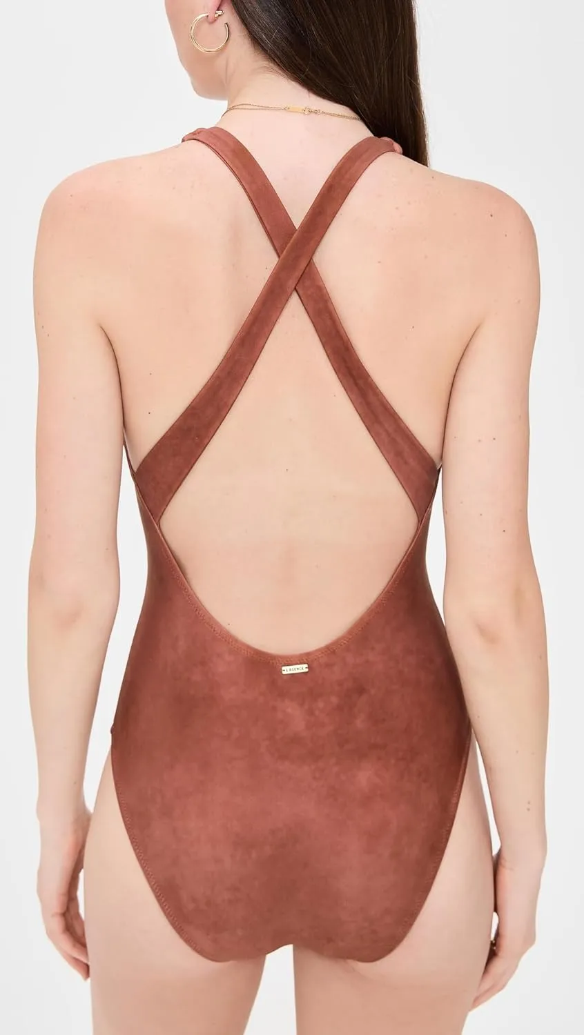 L'AGENCE Women's Lisa Bolero Plunge One Piece