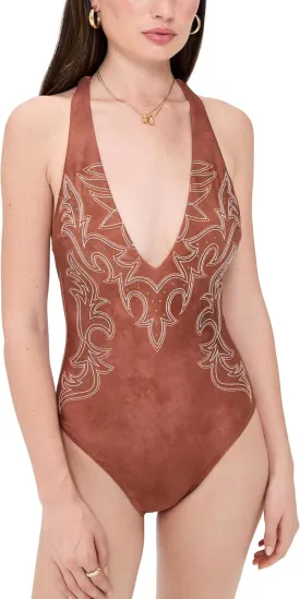 L'AGENCE Women's Lisa Bolero Plunge One Piece