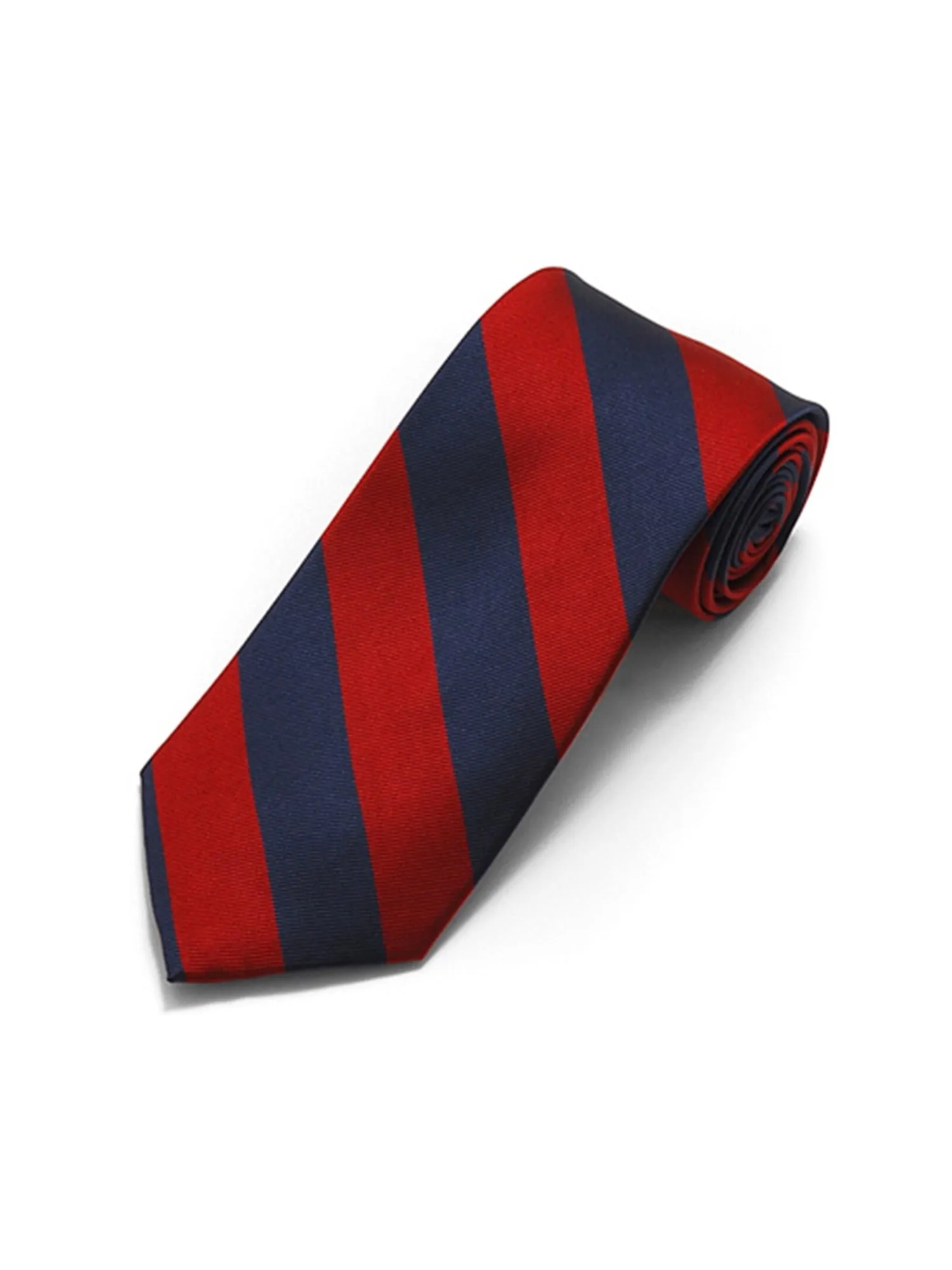 Men's College Striped Colored Silk Long Or X-Long Neck Tie
