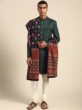 Men's Maroon Dupatta (Set of 1)
