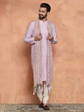 Men's Purple Dupatta (Set of 1)