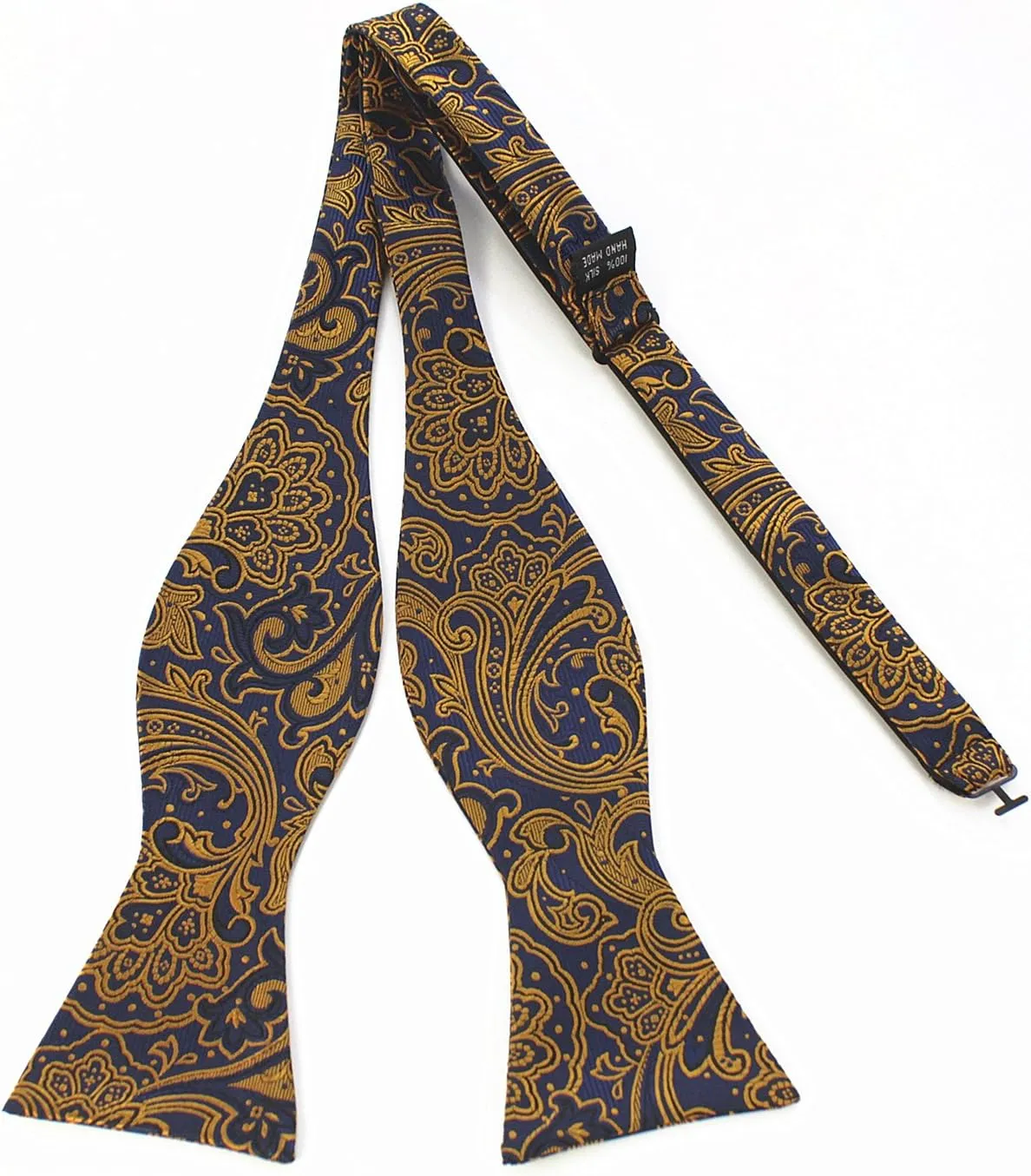 Original Mens Bowtie Self Bow Tie & Pocket Square Set
