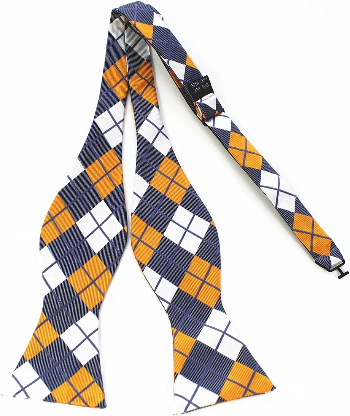 Original Mens Bowtie Self Bow Tie & Pocket Square Set