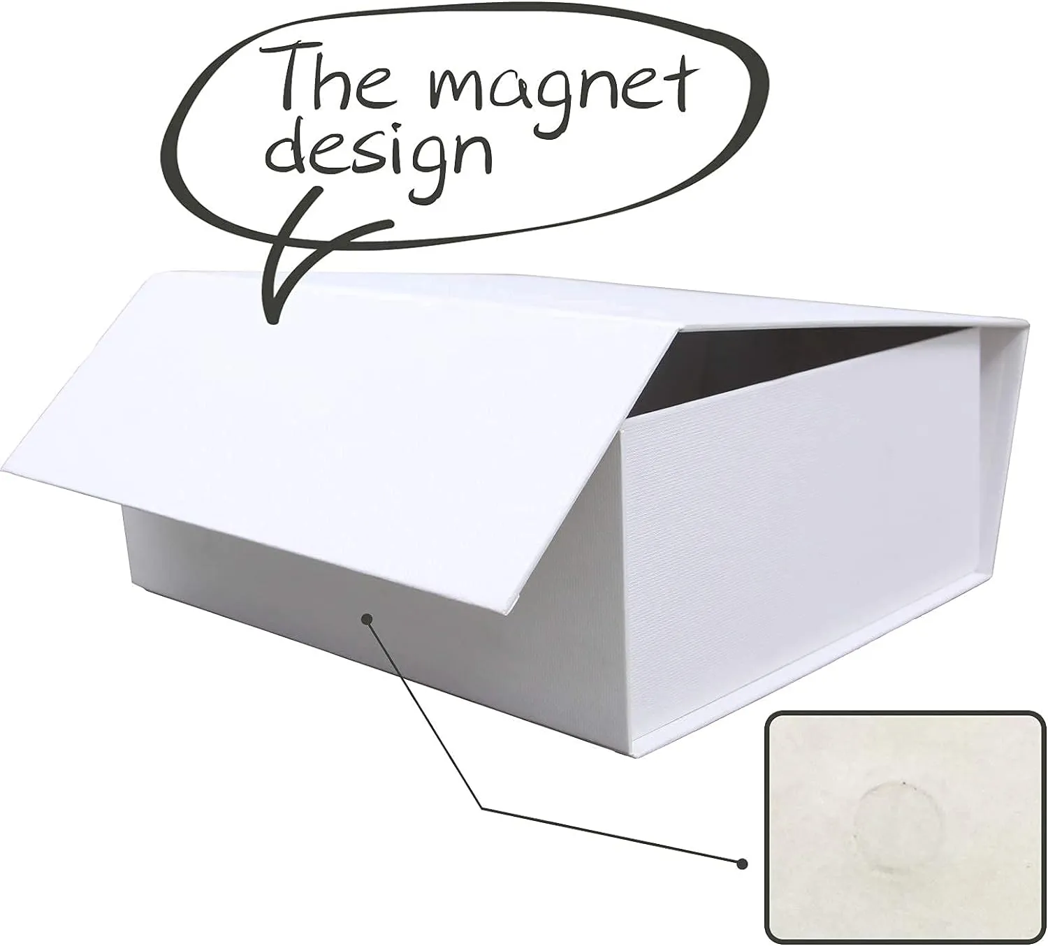 Rsgift 7.8x7x3.1 Inches,White Gift Box with Lid,Collapsible Groomsmen Proposal Box with Magnetic,Gift Boxes for Presents,Wedding,Christmas,Birthday