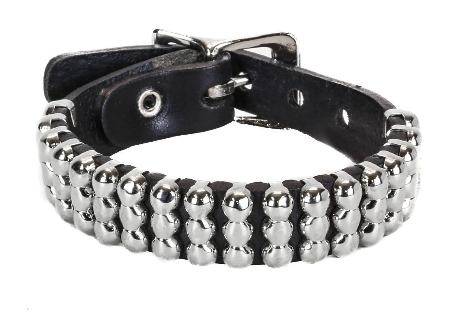 Skinny Multi Studded Leather Bracelet