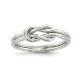 Sterling Silver Infinity Double Love Knot Ring