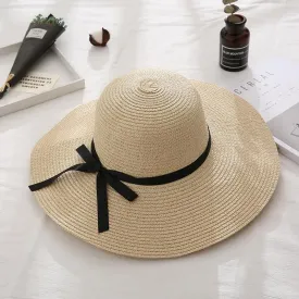 Summer Wide-Brimmed Sun Hat With Bow Knot