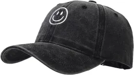 Unisex Basic Solid Baseball Cap Vintage Washed Distress Cotton Low Profile Dad Hat Adjustable Sports Hat
