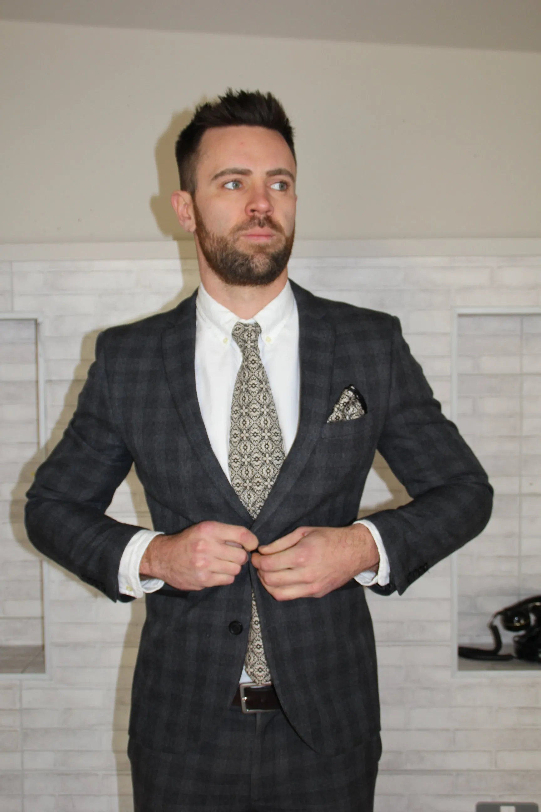 Vintage Tie in Aztec Grey