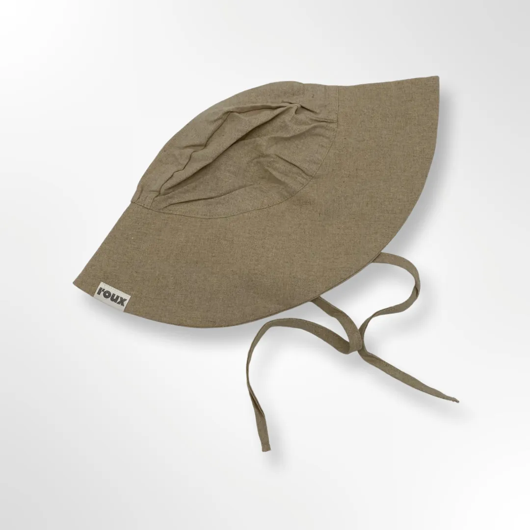 Wide Brim Linen Sun Hat