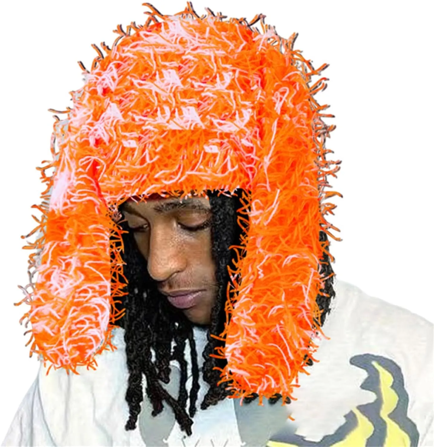 Winter Fur Hat Plush Drooping Rabbit Hat Shape Messy Yarn Multi-Color Warm Windproof Fashion Hip Hop Fuzzy Hat