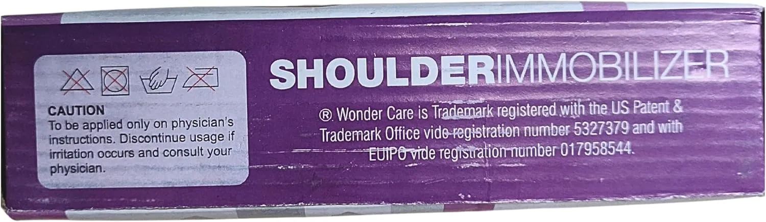 Wonder Care-Left Right Shoulder Immobilizer Arm Sling Elastic Brace for Clavicle Collar Bone Dislocation Subluxation Shoulder stabilizer Compression Brace After Rotator Cuff Surgery - Black-Size 4